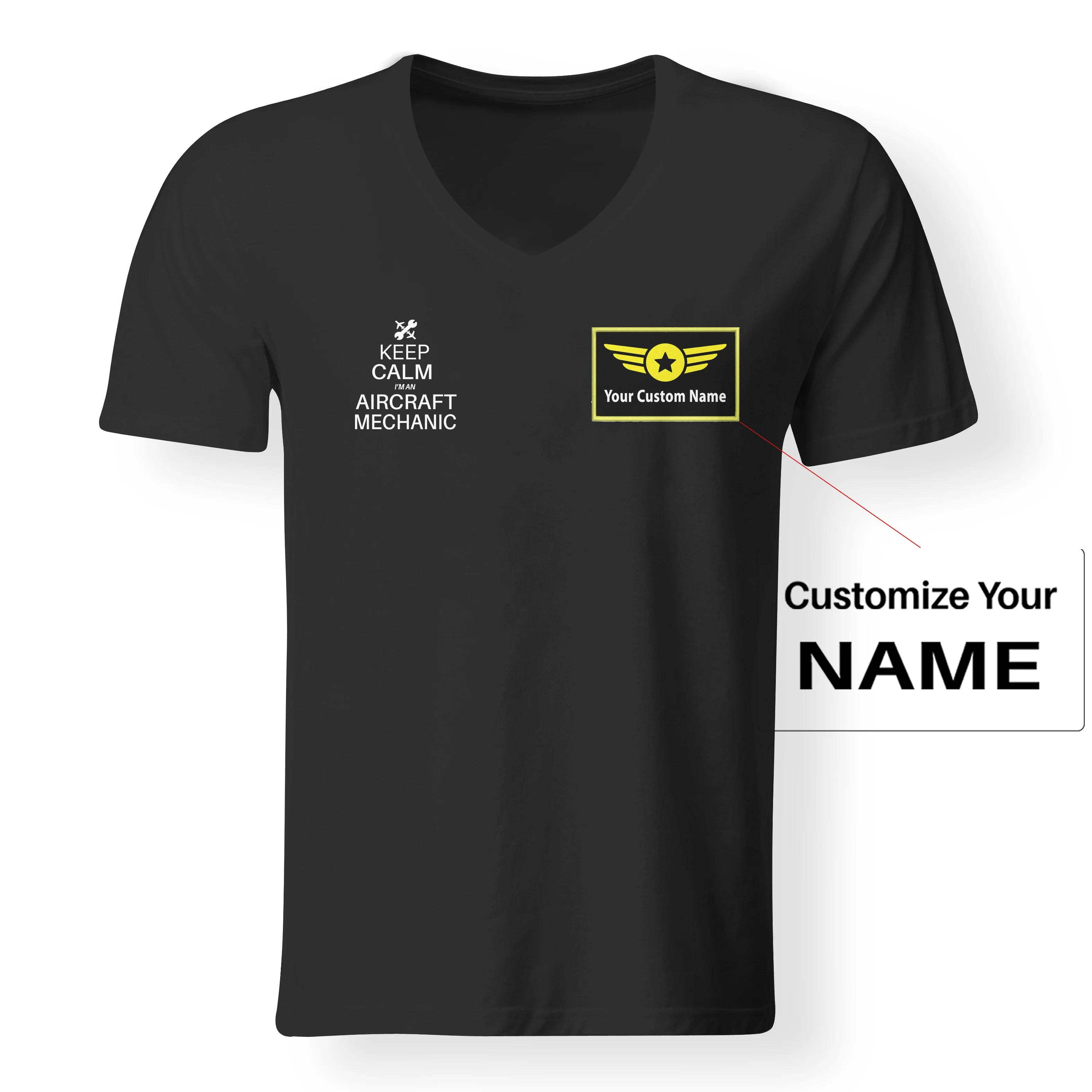 Aircraft Mechanic Designed V-Neck T-Shirts