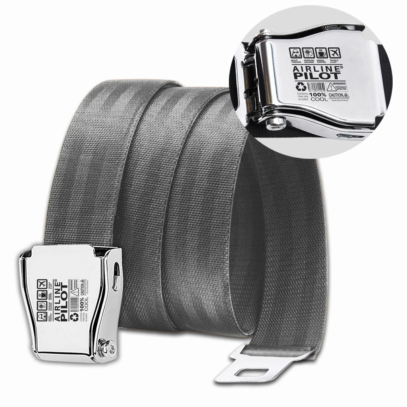 Airline Pilot Label Designed Fashion Airplane Seat Belts - Image 12