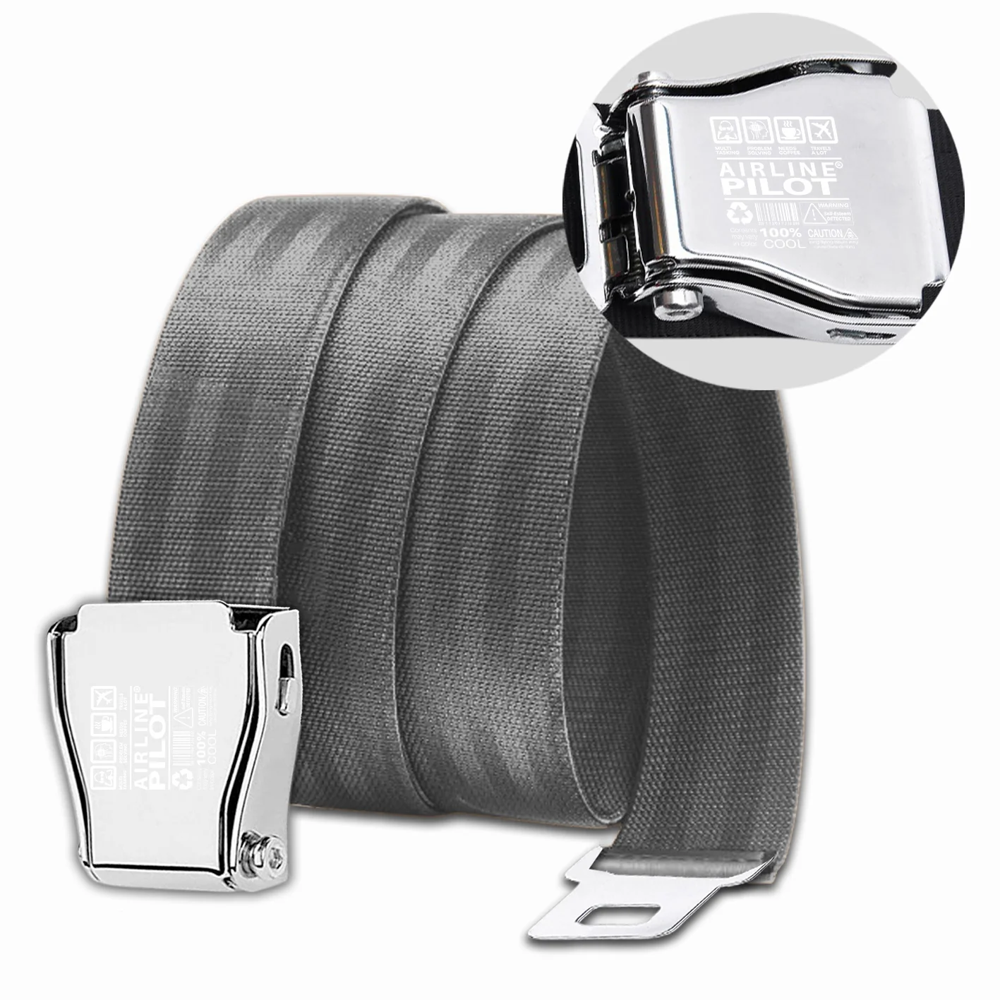 Airline Pilot Label Designed Fashion Airplane Seat Belts - Image 13