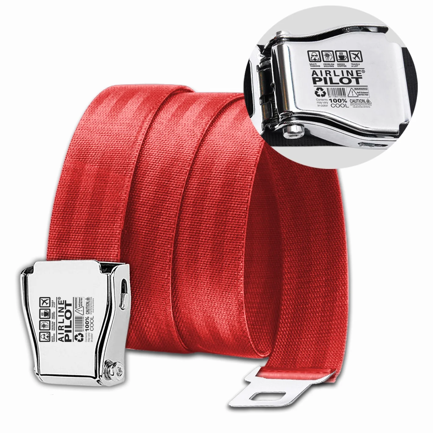 Airline Pilot Label Designed Fashion Airplane Seat Belts - Image 16