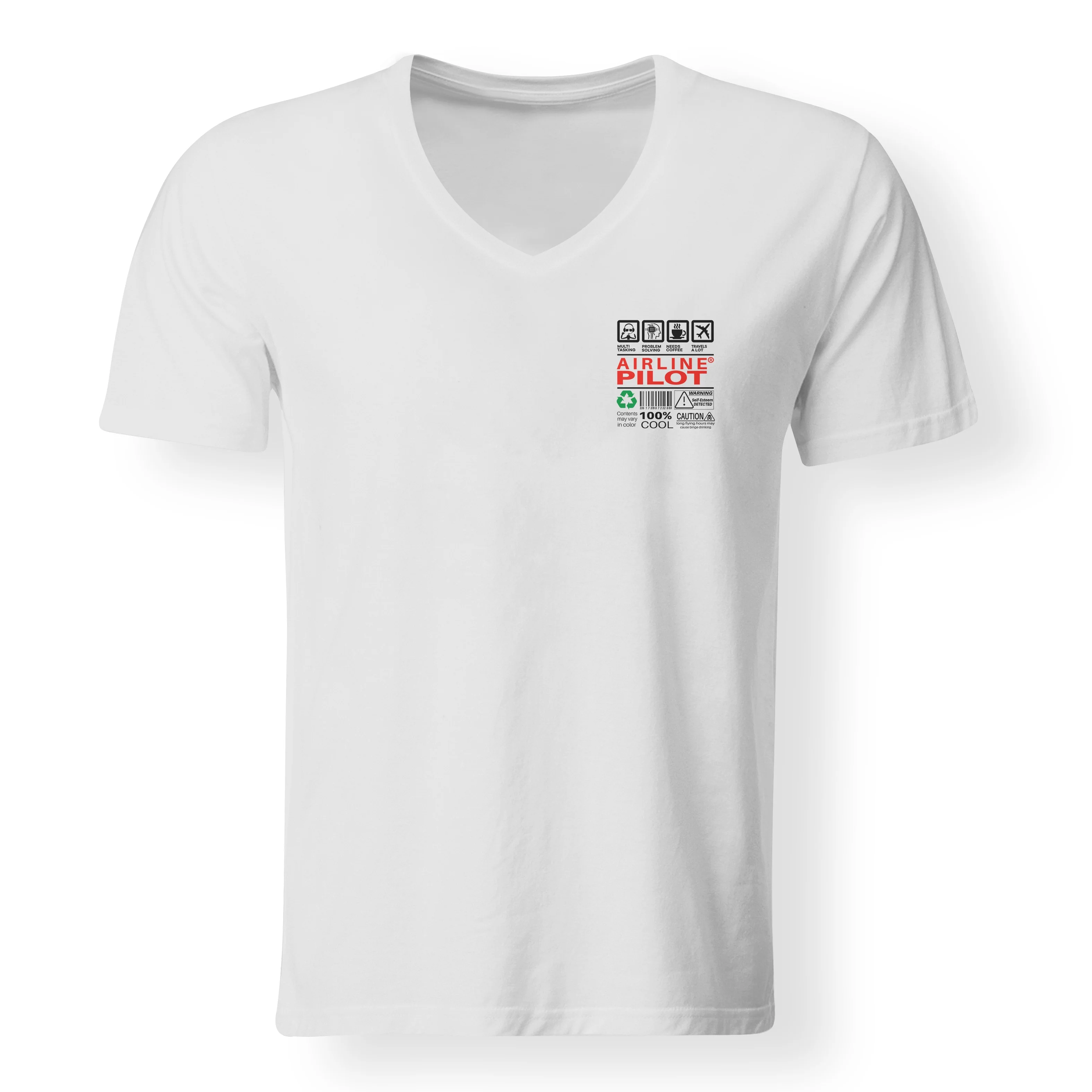 Airline Pilot Label Designed V-Neck T-Shirts - Image 19