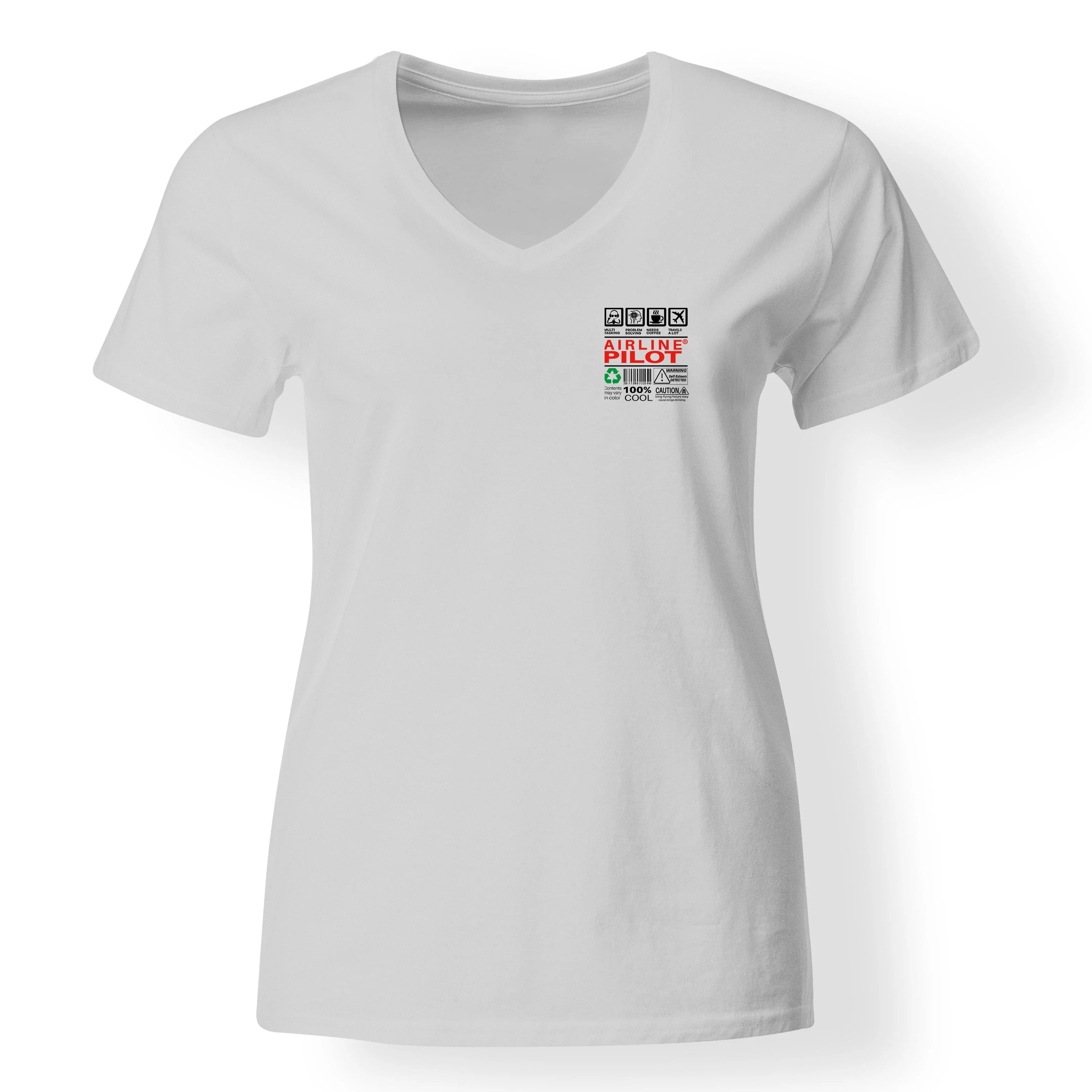 Airline Pilot Label Designed V-Neck T-Shirts - Image 20
