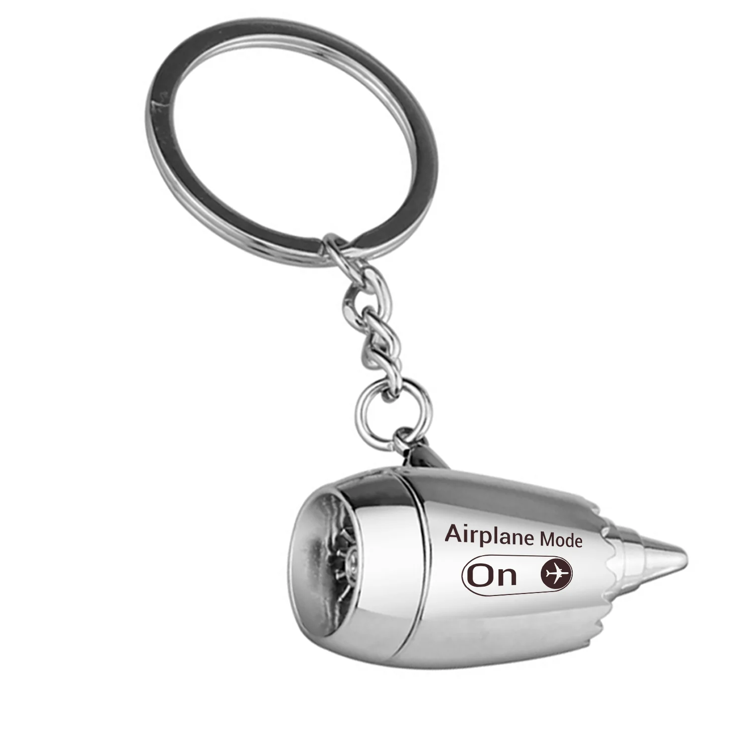 Airplane Mode On Jet Engine Turbine Key Chains - Image 2