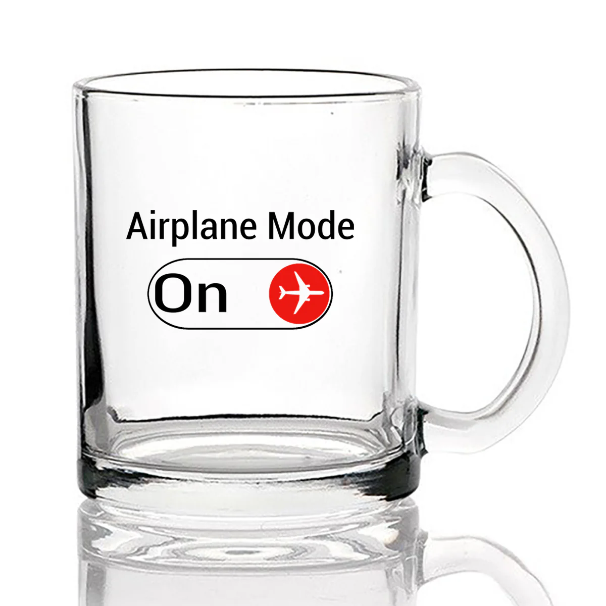 Airplane Mode On Designed Coffee & Tea Glasses - Image 2