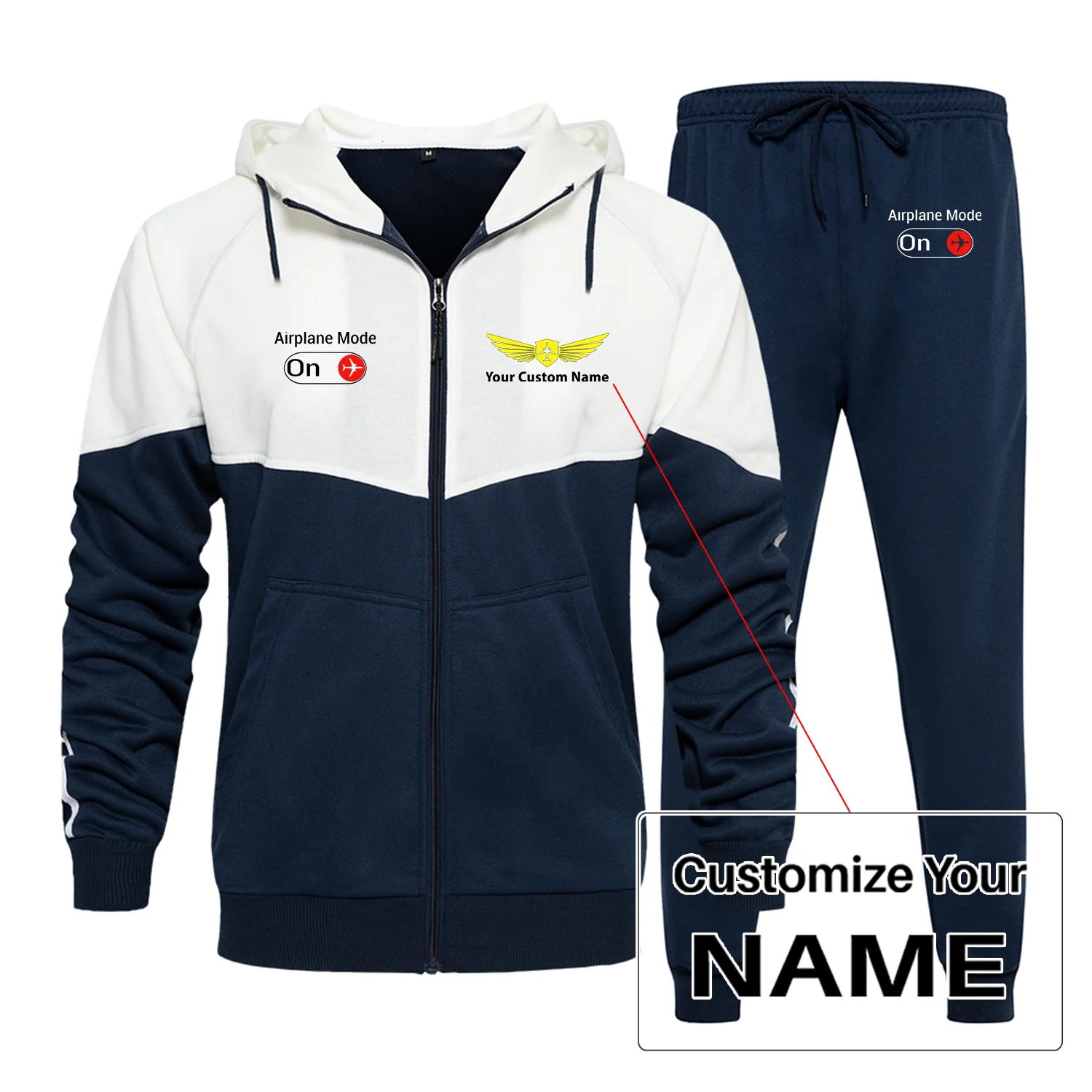Airplane Mode On Designed Colourful Z. Hoodies & Sweatpants - Image 3