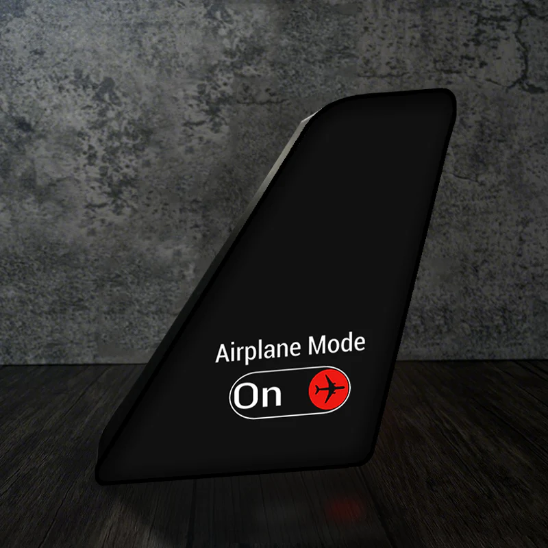 Airplane Mode On Designed Led Aircraft Tail & 3D Lamp