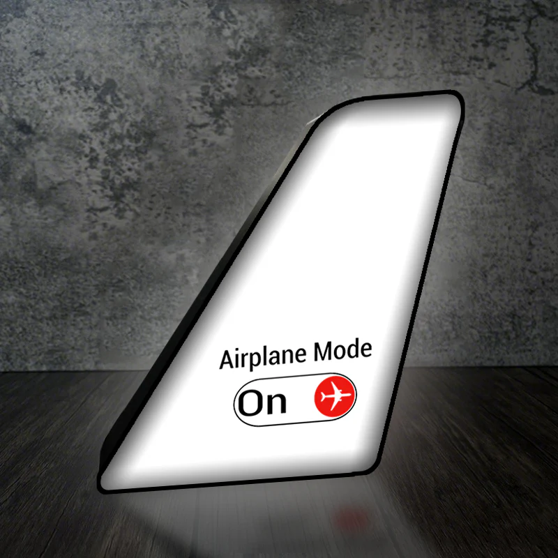 Airplane Mode On Designed Led Aircraft Tail & 3D Lamp - Image 2