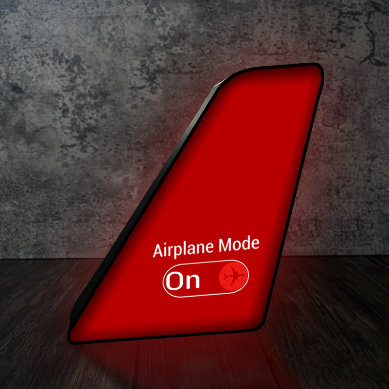 Airplane Mode On Designed Led Aircraft Tail & 3D Lamp - Image 4