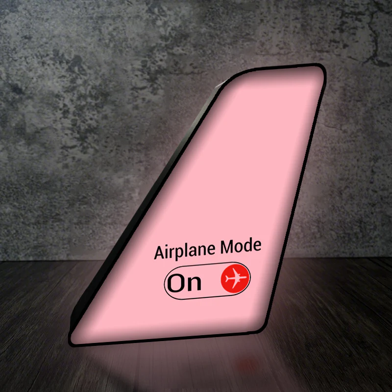Airplane Mode On Designed Led Aircraft Tail & 3D Lamp - Image 5