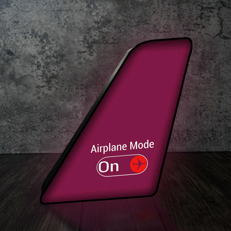 Airplane Mode On Designed Led Aircraft Tail & 3D Lamp - Image 9
