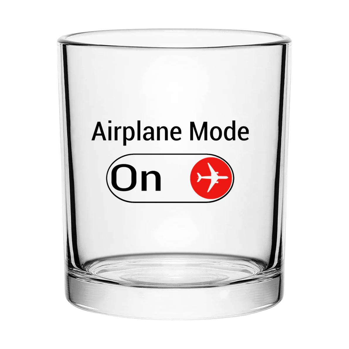 Airplane Mode On Designed Special Whiskey Glasses - Image 2