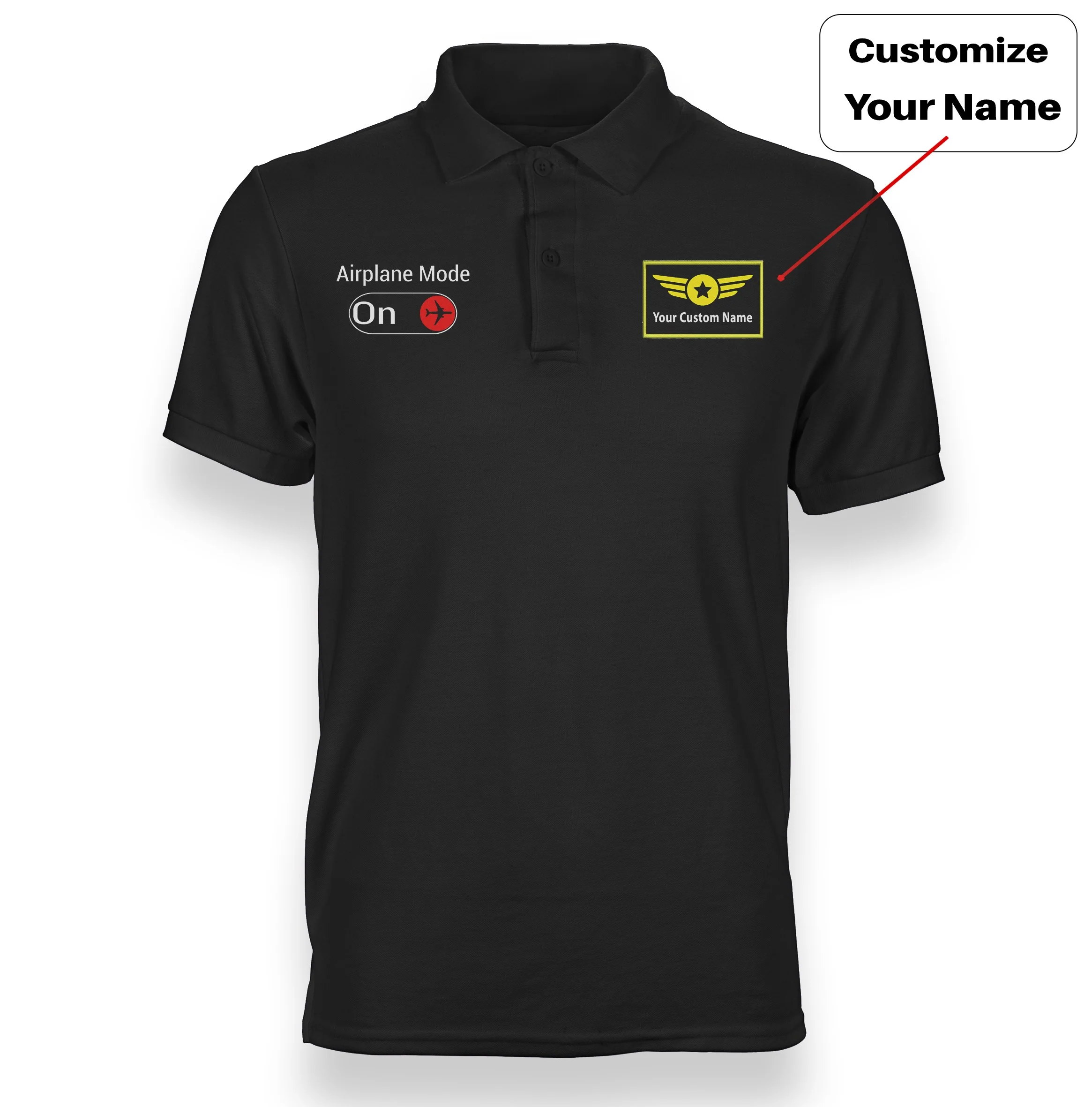 Airplane Mode On Designed "WOMEN" Polo T-Shirts