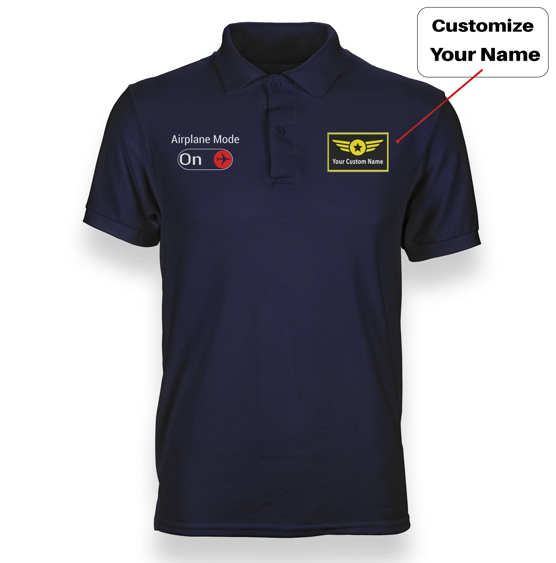 Airplane Mode On Designed "WOMEN" Polo T-Shirts - Image 13