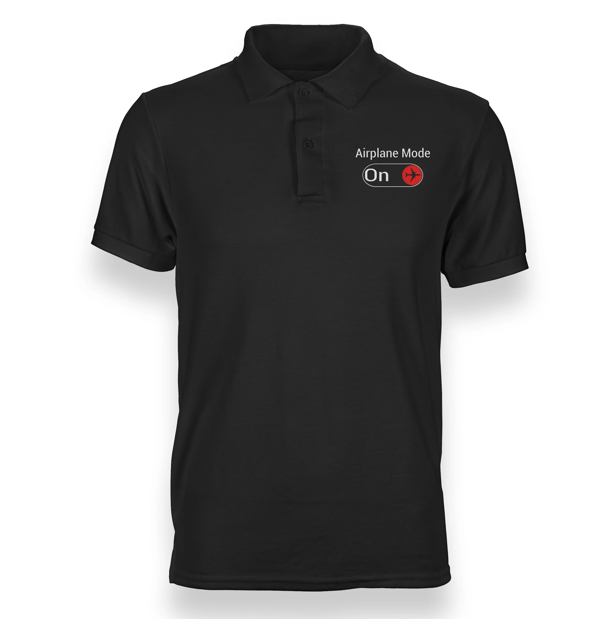 Airplane Mode On Designed "WOMEN" Polo T-Shirts - Image 2