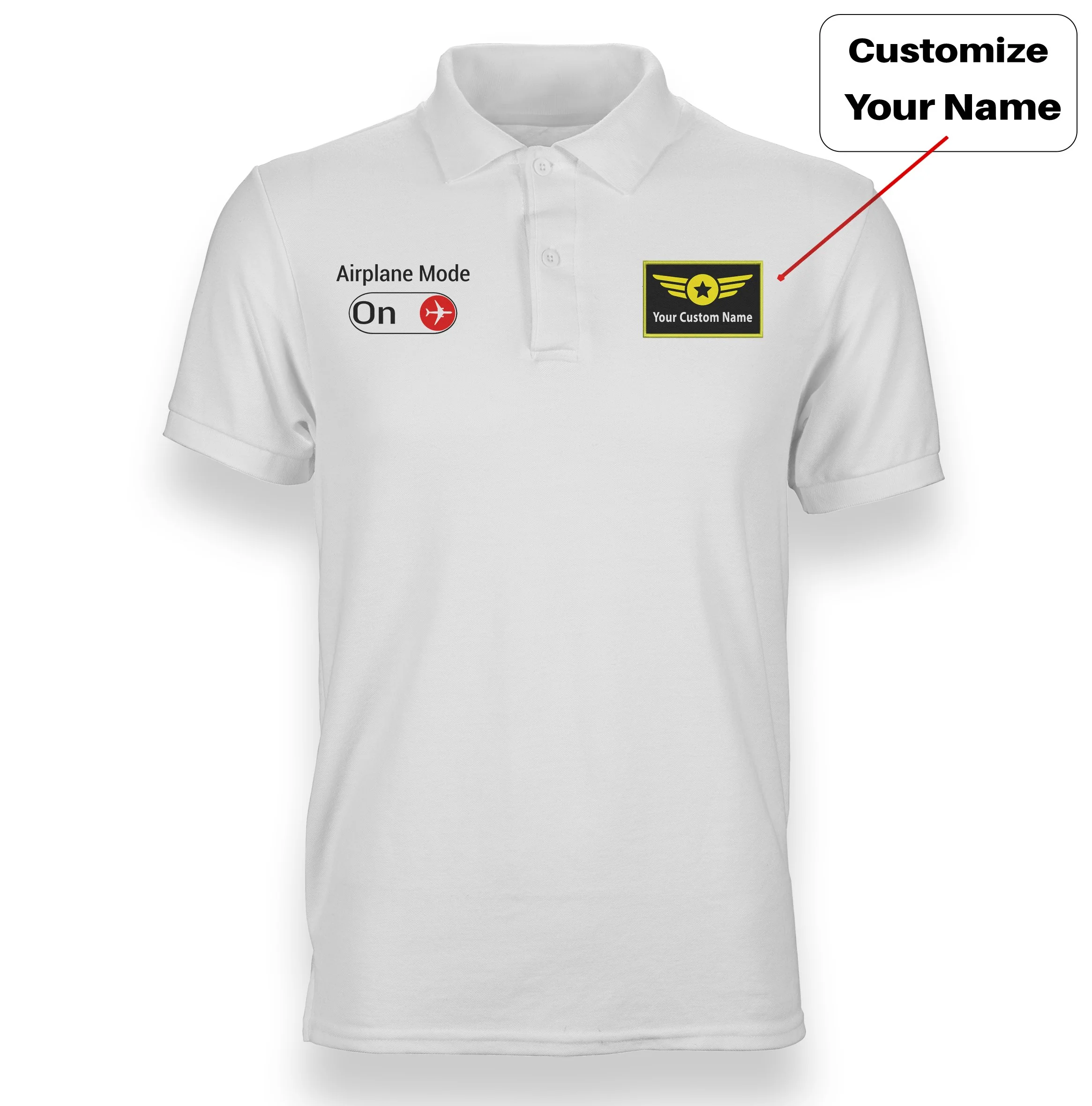 Airplane Mode On Designed "WOMEN" Polo T-Shirts - Image 23