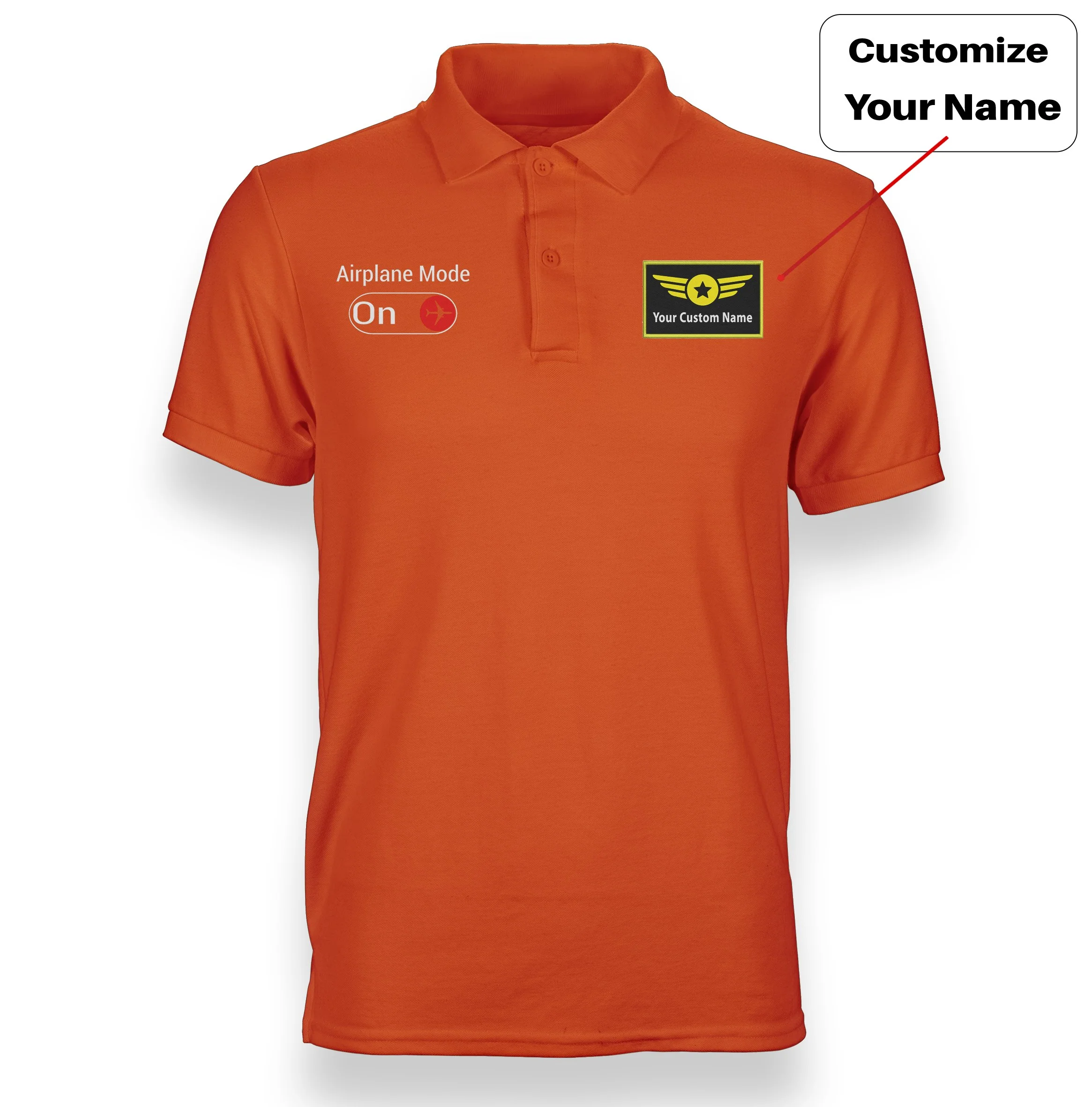 Airplane Mode On Designed "WOMEN" Polo T-Shirts - Image 9