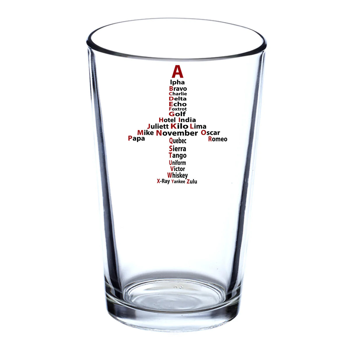 Airplane Shape Aviation Alphabet Designed Beer & Water Glasses - Image 2