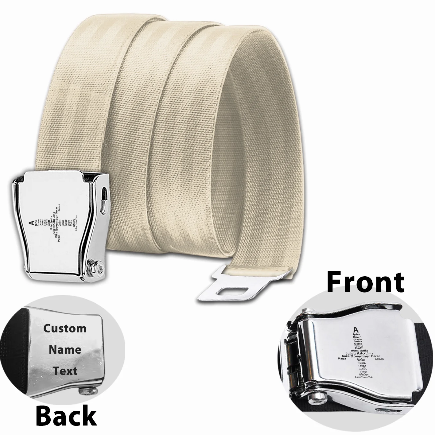 Airplane Shape Aviation Alphabet Designed Fashion Airplane Seat Belts - Image 6
