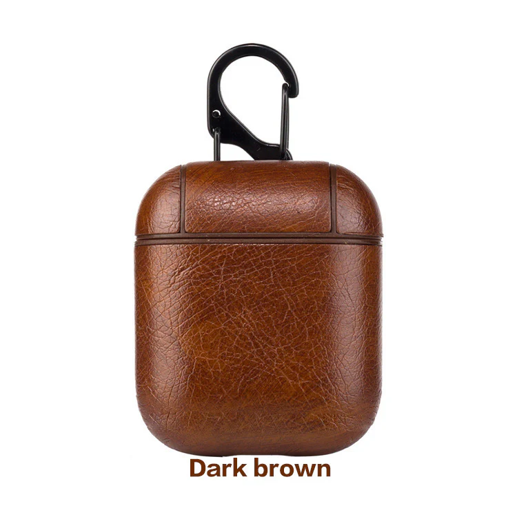 AirPods Leather Case: All-in-One Protection for AirPods 1/2/Pro + Anti-Lost String & Dustproof Sticker (Trendy Style) - Image 4