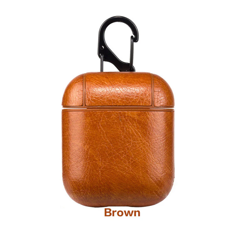 AirPods Leather Case: All-in-One Protection for AirPods 1/2/Pro + Anti-Lost String & Dustproof Sticker (Trendy Style) - Image 5