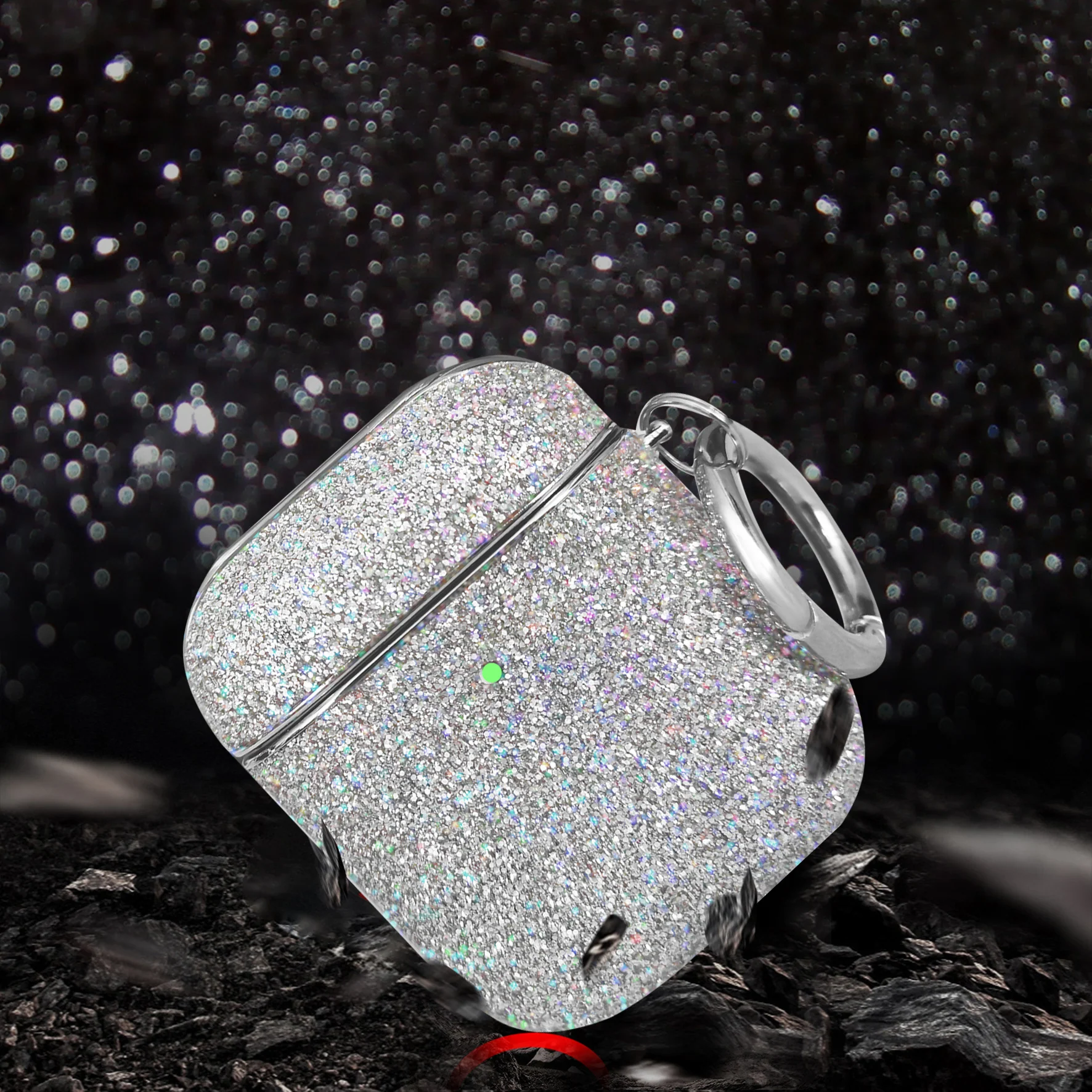 AirPods Pro/2/3 Hard Case: Electroplated Finish with Sparkling Glitter & Rhinestones - Protective & Chic - Image 14