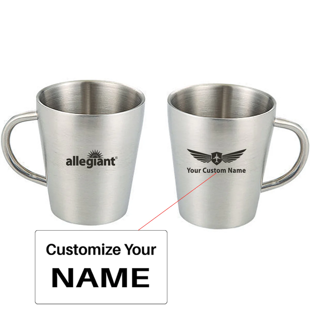 Allegiant Air Airlines Designed Stainless Steel Coffee Mugs - Image 5