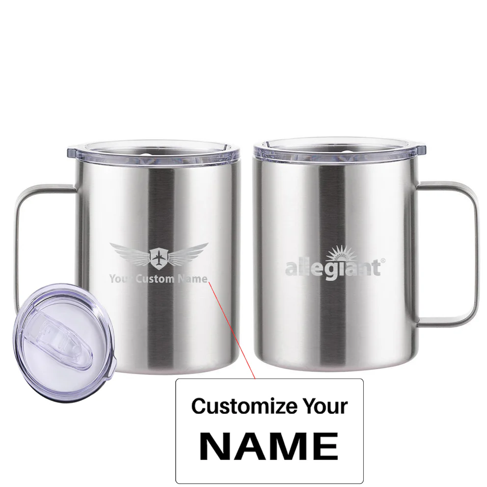 Allegiant Air Airlines Designed Stainless Steel Laser Engraved Mugs - Image 13