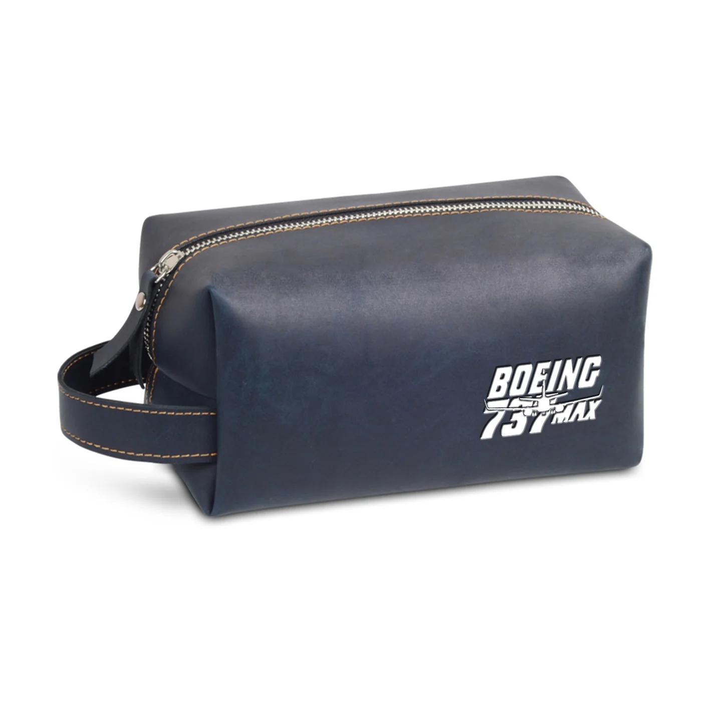Amazing 737 Max Designed Leather Clutch Toiletry Bag - Image 4