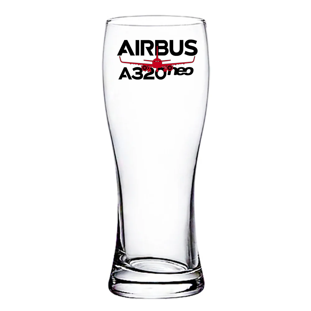 Amazing Airbus A320neo Designed Pilsner Beer Glasses - Image 2