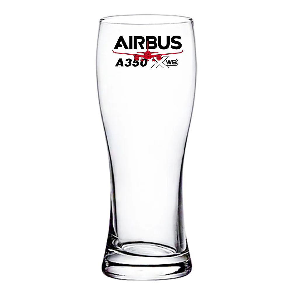 Amazing Airbus A350 XWB Designed Pilsner Beer Glasses - Image 2