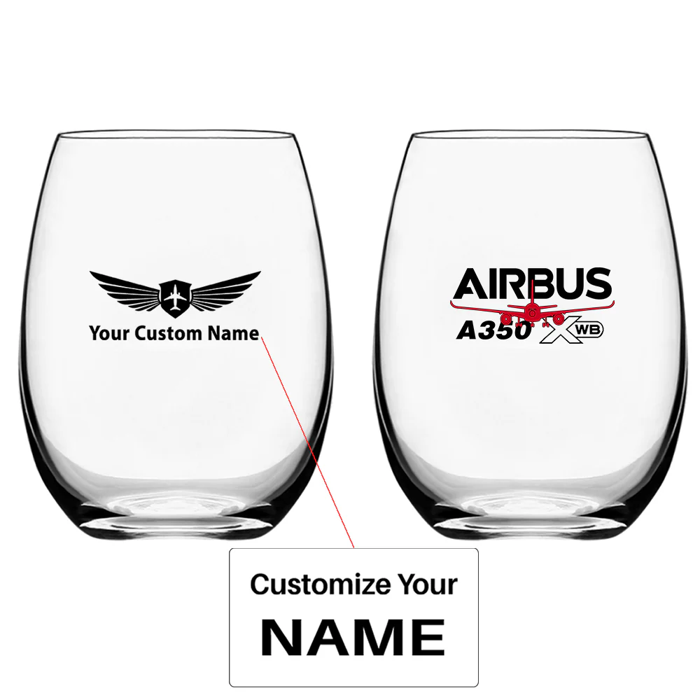 Amazing Airbus A350 XWB Designed Water & Drink Glasses