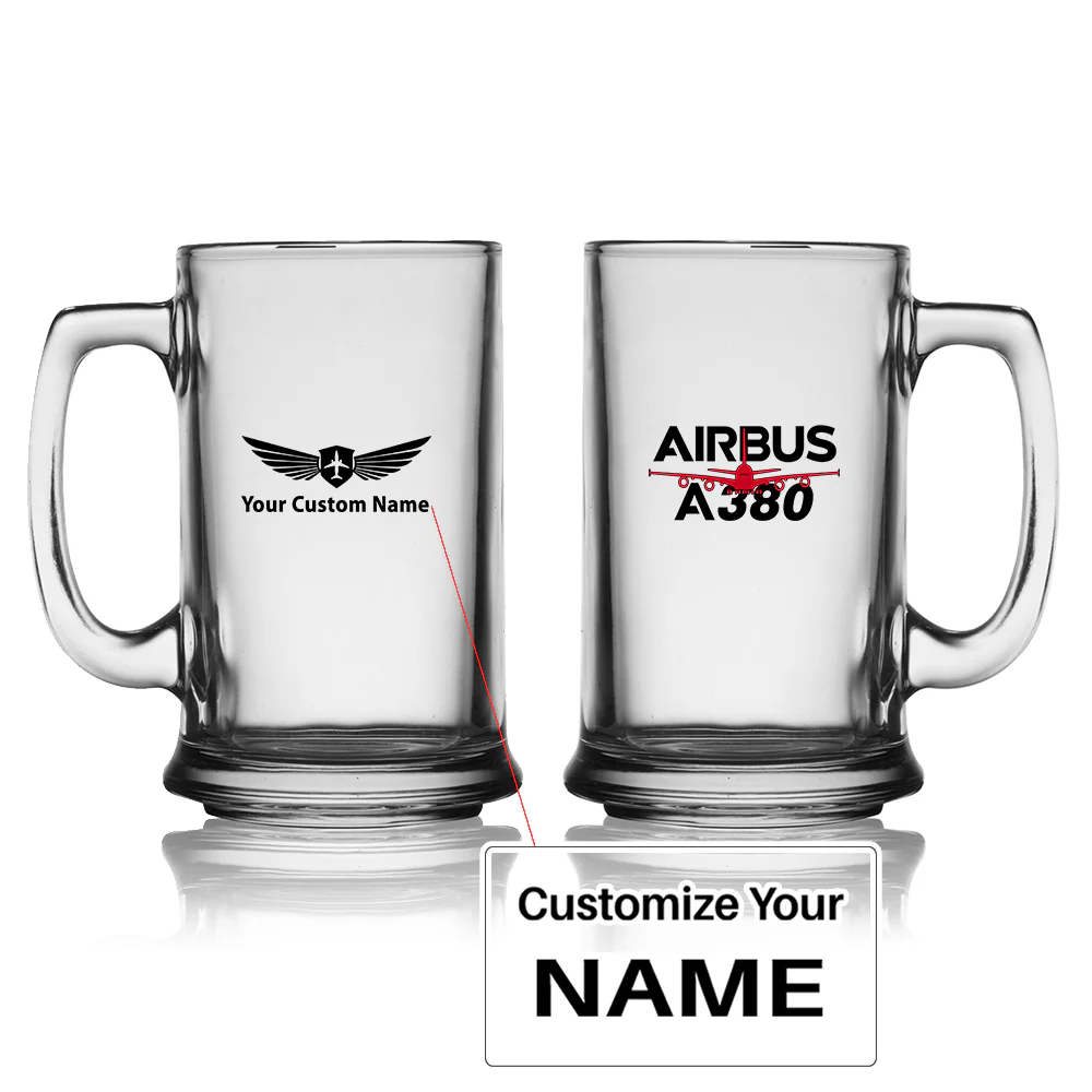 Amazing Airbus A380 Designed Beer Glass with Holder