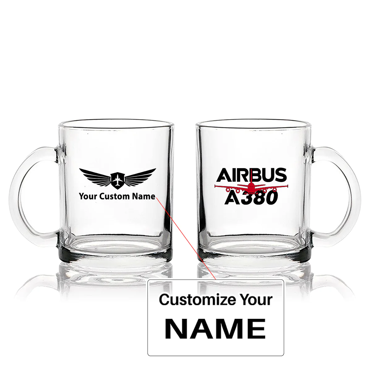 Amazing Airbus A380 Designed Coffee & Tea Glasses