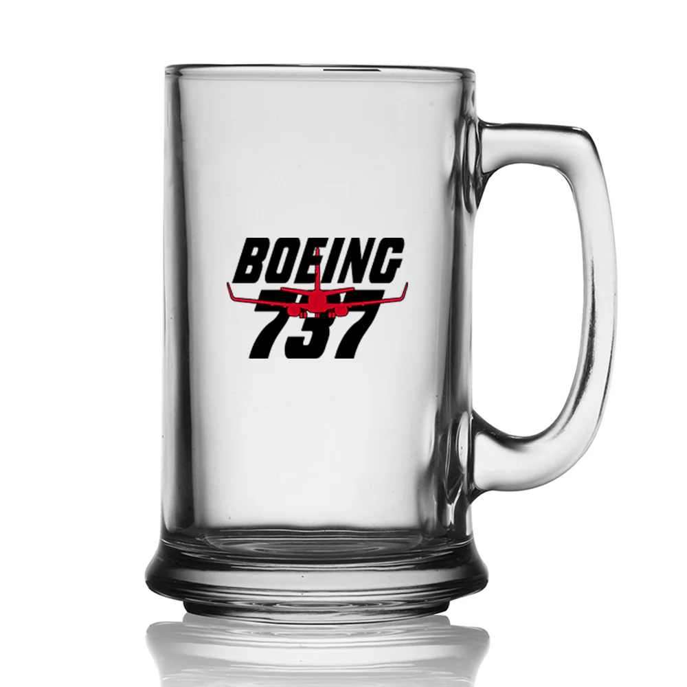 Amazing Boeing 737 Designed Beer Glass with Holder - Image 2