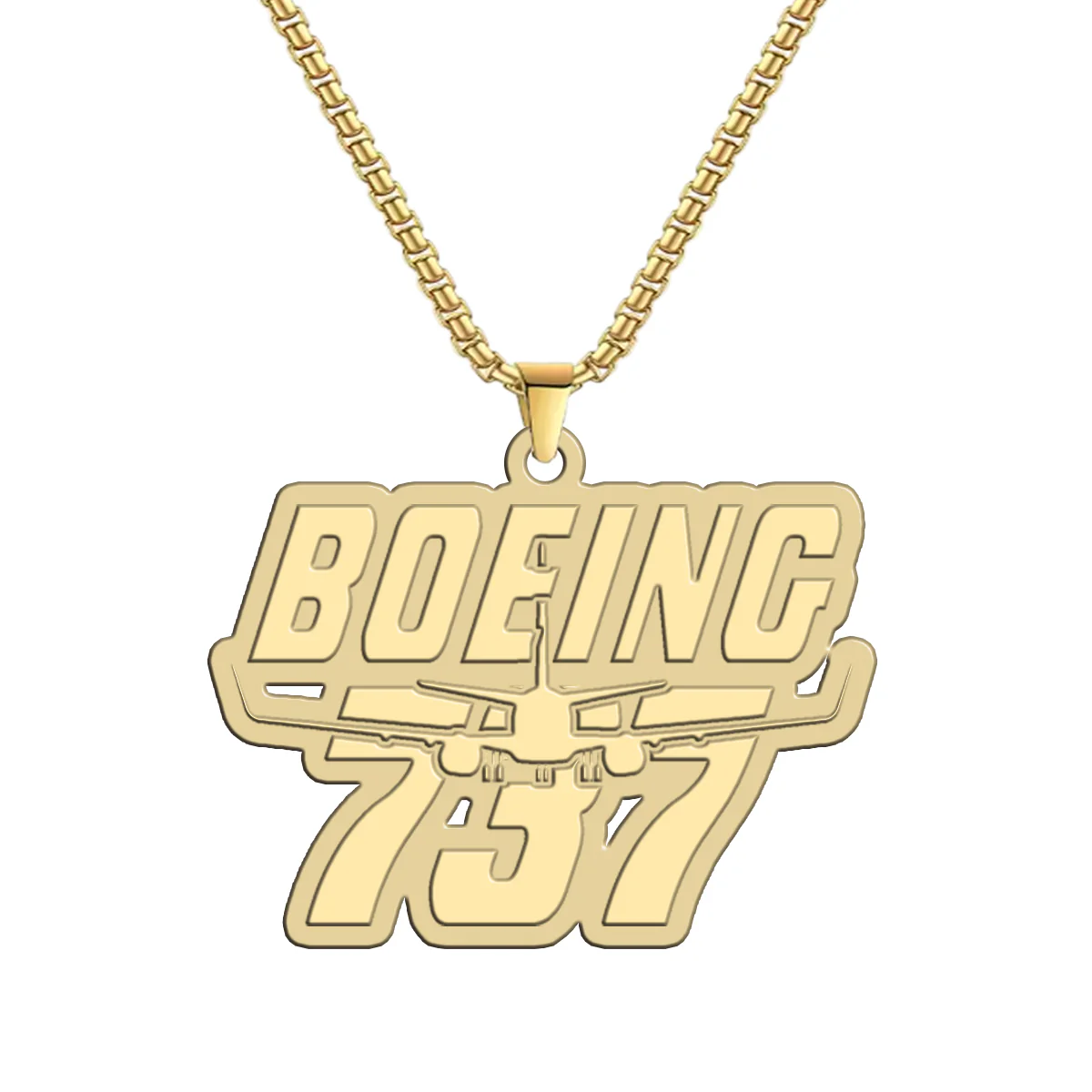 Amazing Boeing 737 Designed Hollow Necklace
