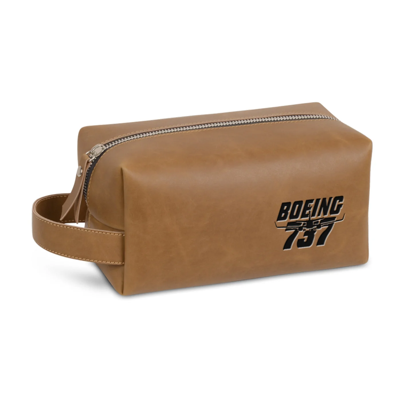 Amazing Boeing 737 Designed Leather Clutch Toiletry Bag - Image 8