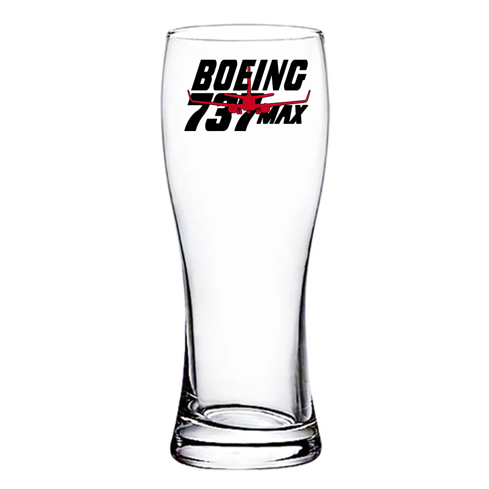 Amazing Boeing 737 Max Designed Pilsner Beer Glasses - Image 2