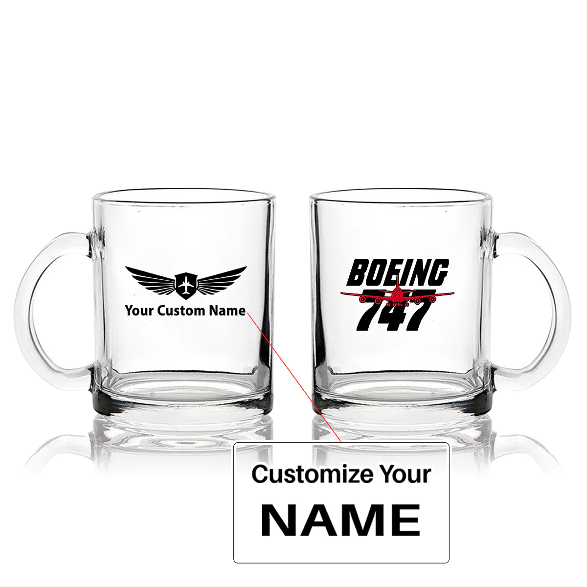 Amazing Boeing 747 Designed Coffee & Tea Glasses