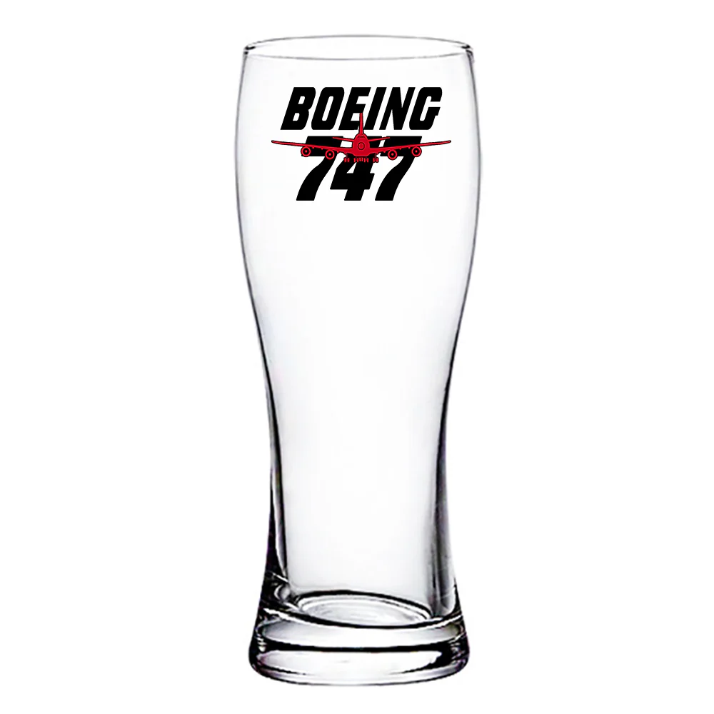 Amazing Boeing 747 Designed Pilsner Beer Glasses - Image 2