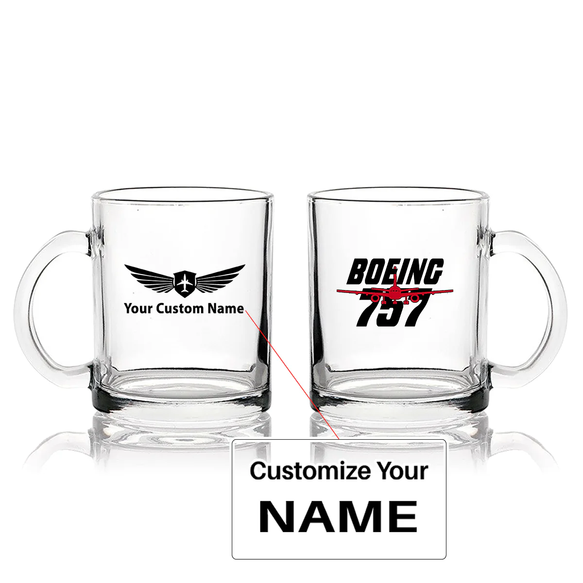 Amazing Boeing 757 Designed Coffee & Tea Glasses