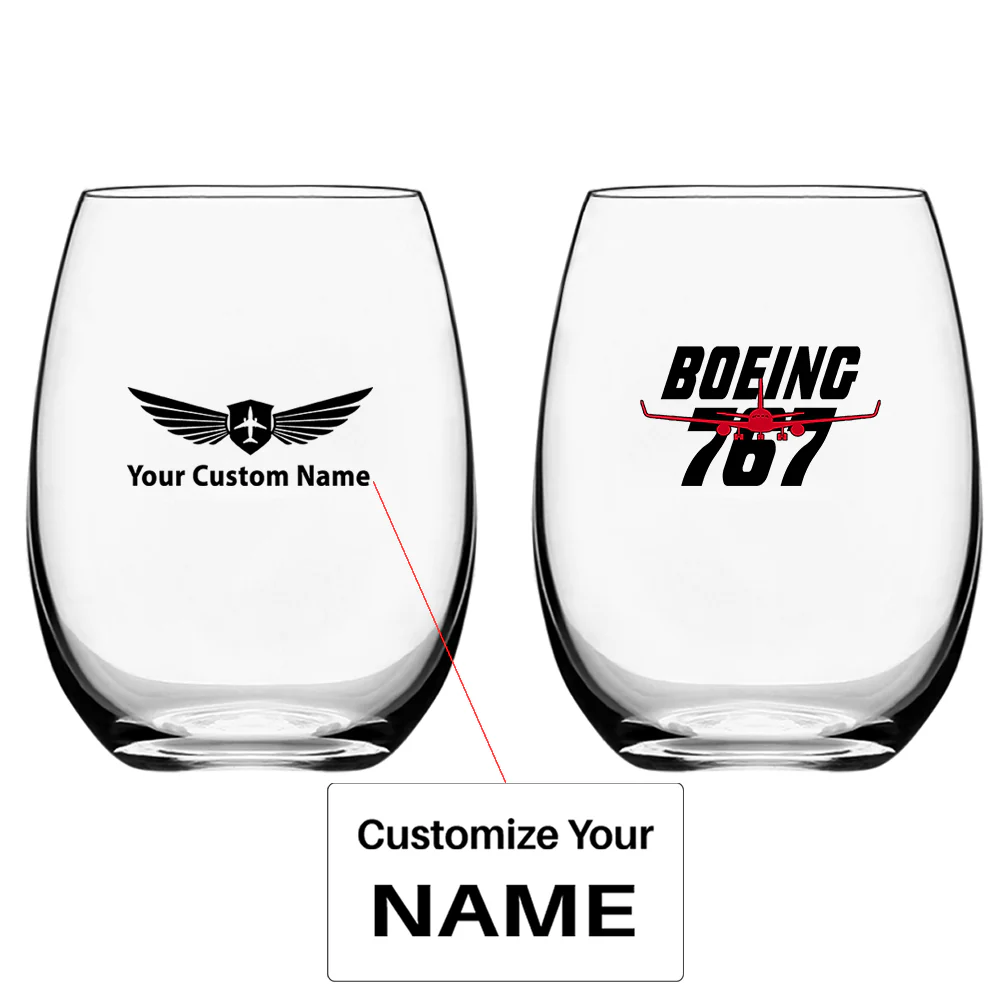 Amazing Boeing 767 Designed Water & Drink Glasses