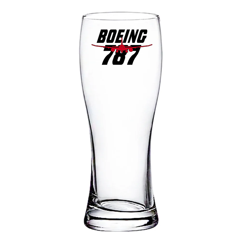 Amazing Boeing 787 Designed Pilsner Beer Glasses - Image 2