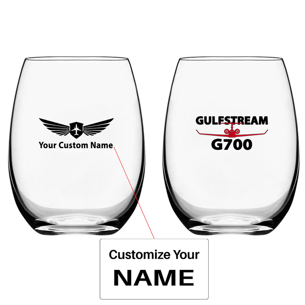 Amazing Gulfstream G700 Designed Water & Drink Glasses