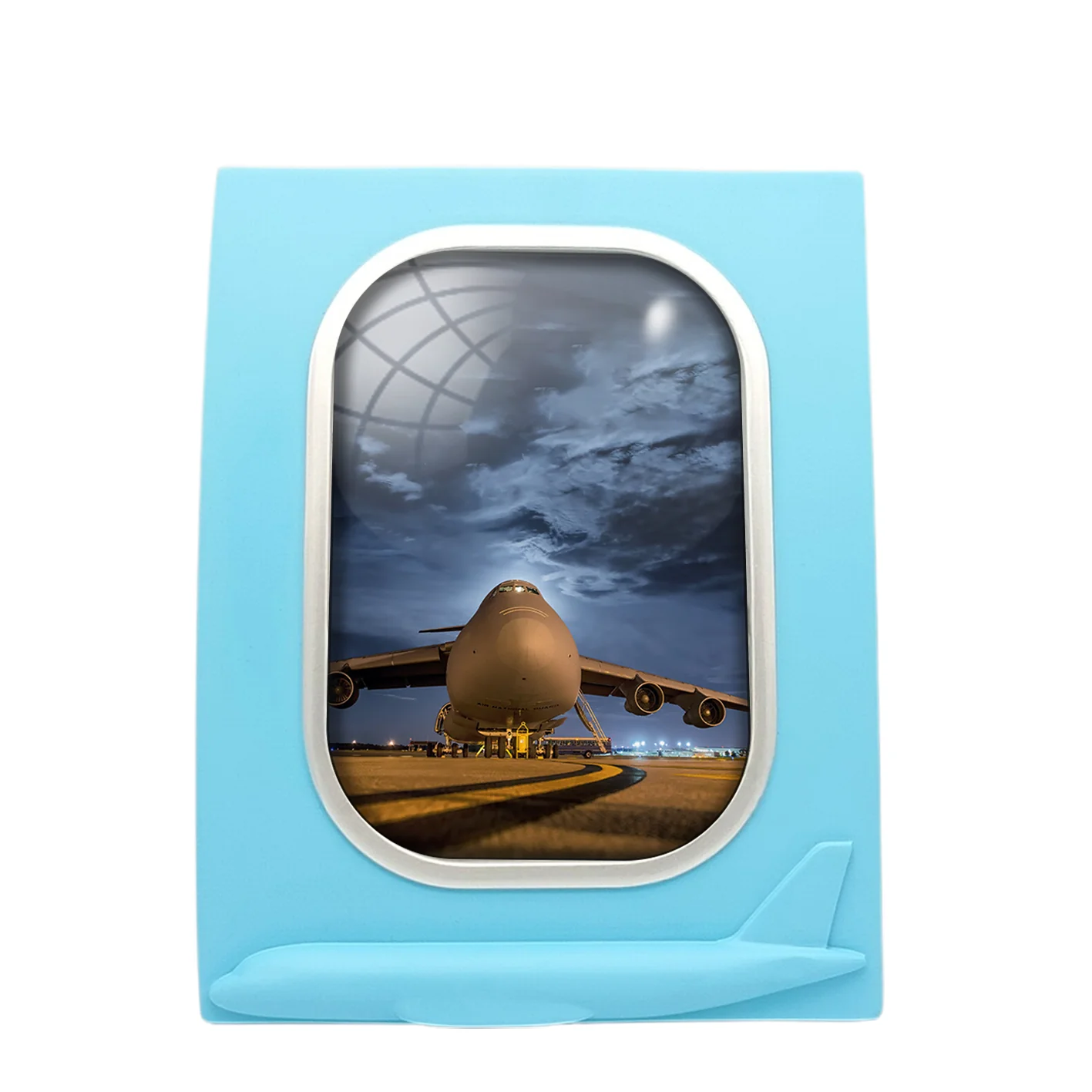 Amazing Military Aircraft at Night Designed Airplane Window Photo Frame