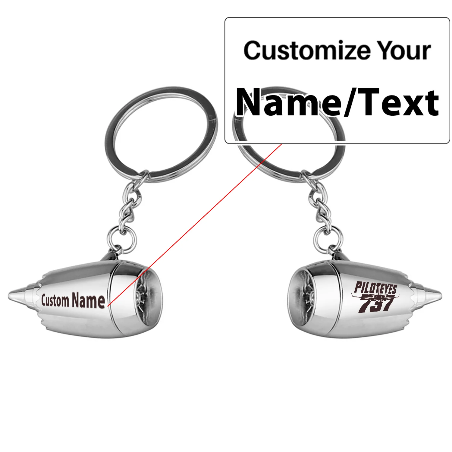 Amazing Piloteyes737 Jet Engine Turbine Key Chains