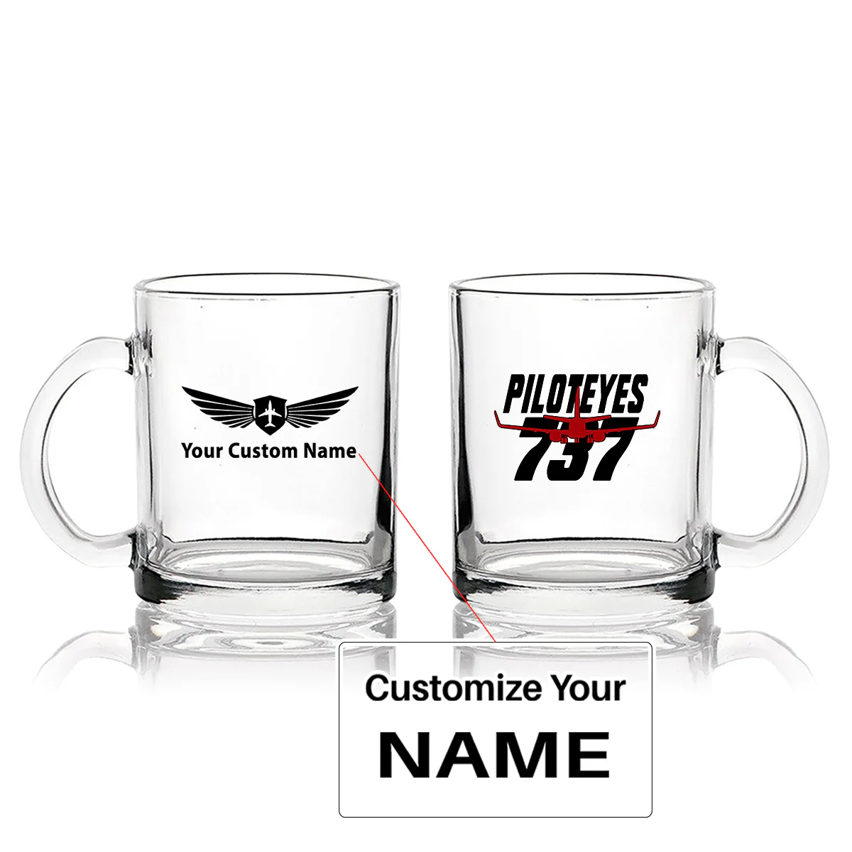 Amazing Piloteyes737 Designed Coffee & Tea Glasses