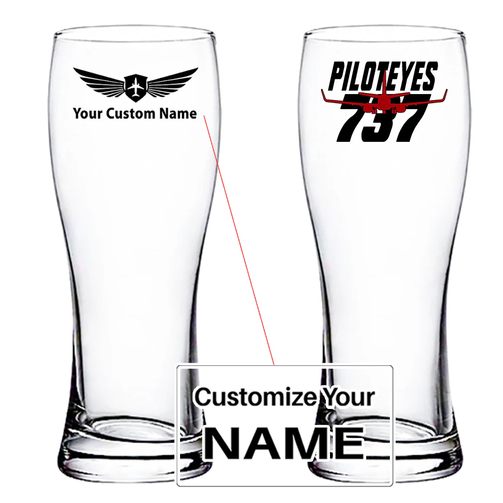 Amazing Piloteyes737 Designed Pilsner Beer Glasses