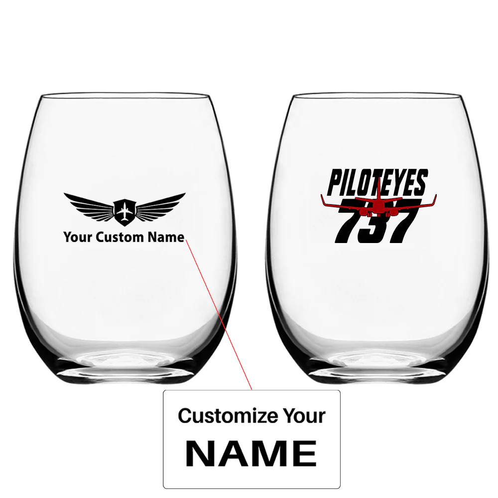 Amazing Piloteyes737 Designed Water & Drink Glasses