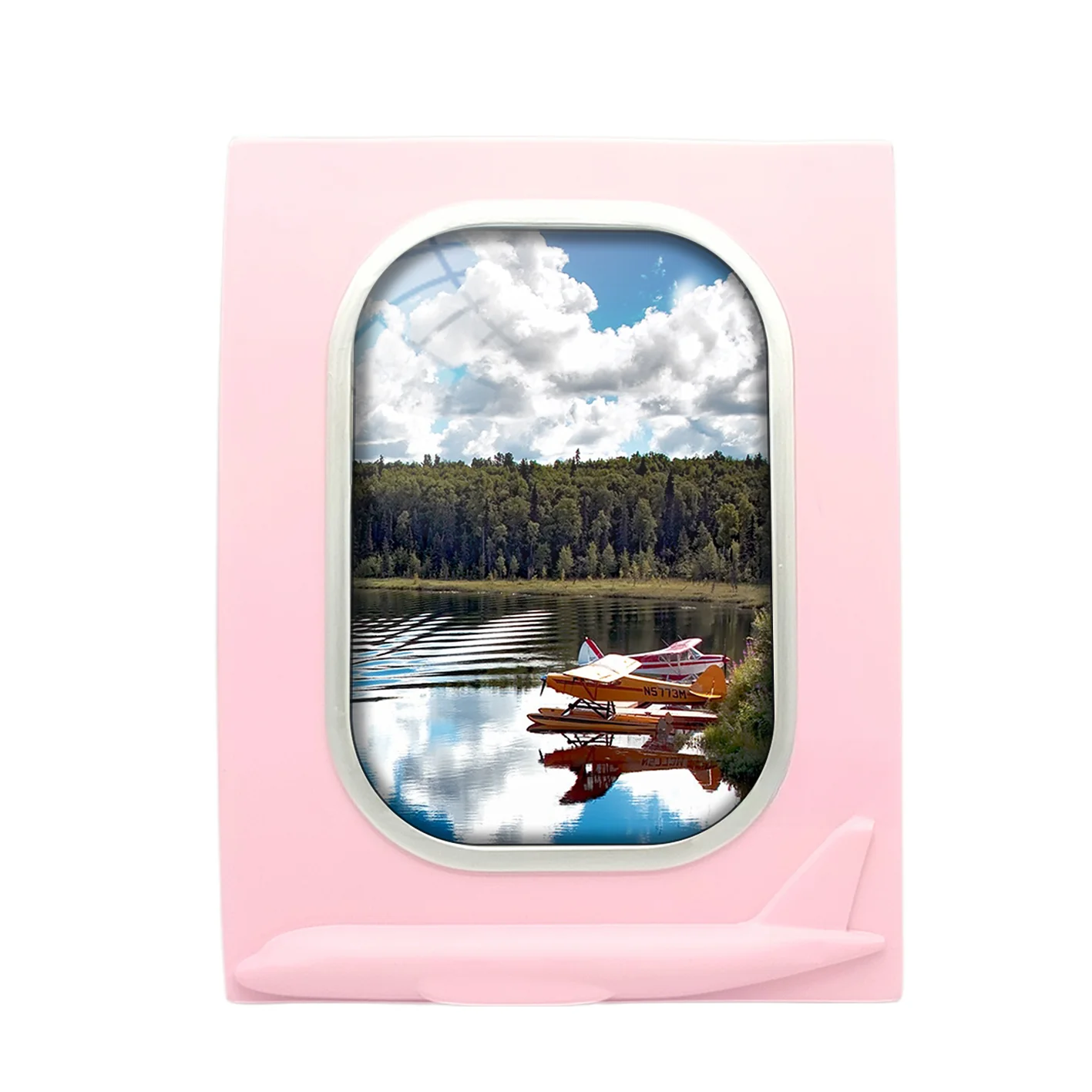 Amazing Scenary & Sea Planes Designed Airplane Window Photo Frame - Image 3