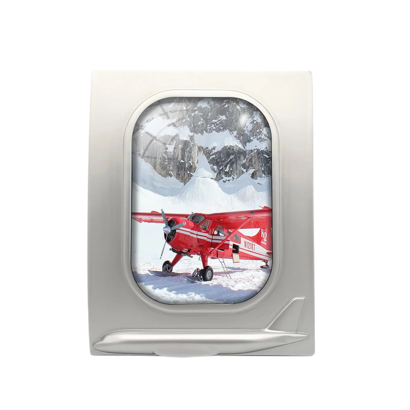 Amazing Snow Airplane Designed Airplane Window Photo Frame - Image 2